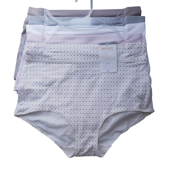 5 WARNER'S No Muffin Top Briefs Panties Comfort Underwear Women's size XL NWT - Picture 1 of 6